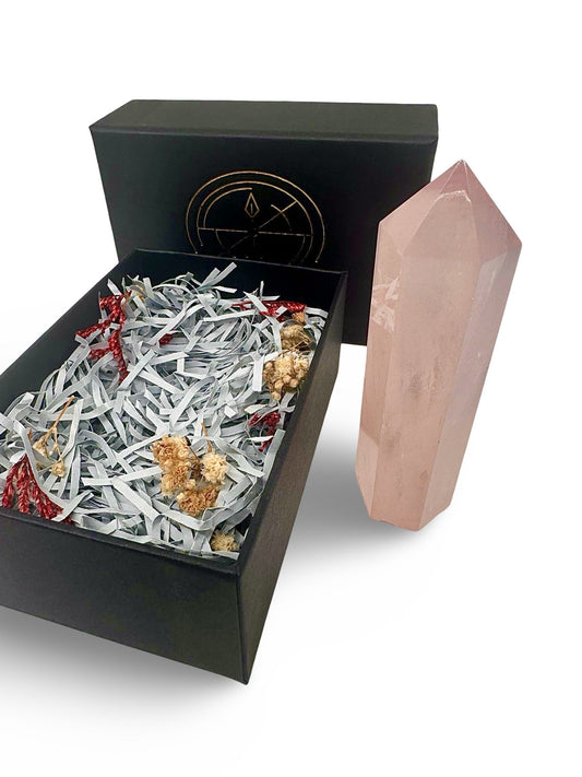 Rose Quartz Gift Box, Heart Chakra Reiki Healing Stone, Spiritual Gifts, Love Crystal, Relationships Crystal, Manifestation Crystals, Care Package