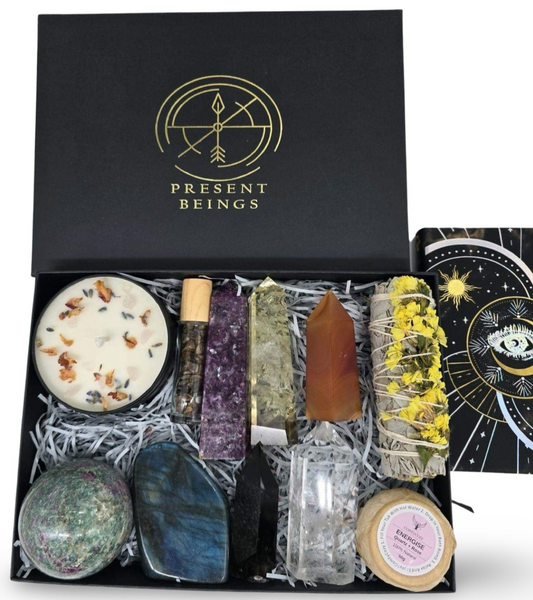 7 Chakras Healing Crystals Box, Manifestation Hampers, Chakra Awakening Kit, Spiritual Gifts, Mental Health Gift Box, Meditation Gemstones, Reiki Gift